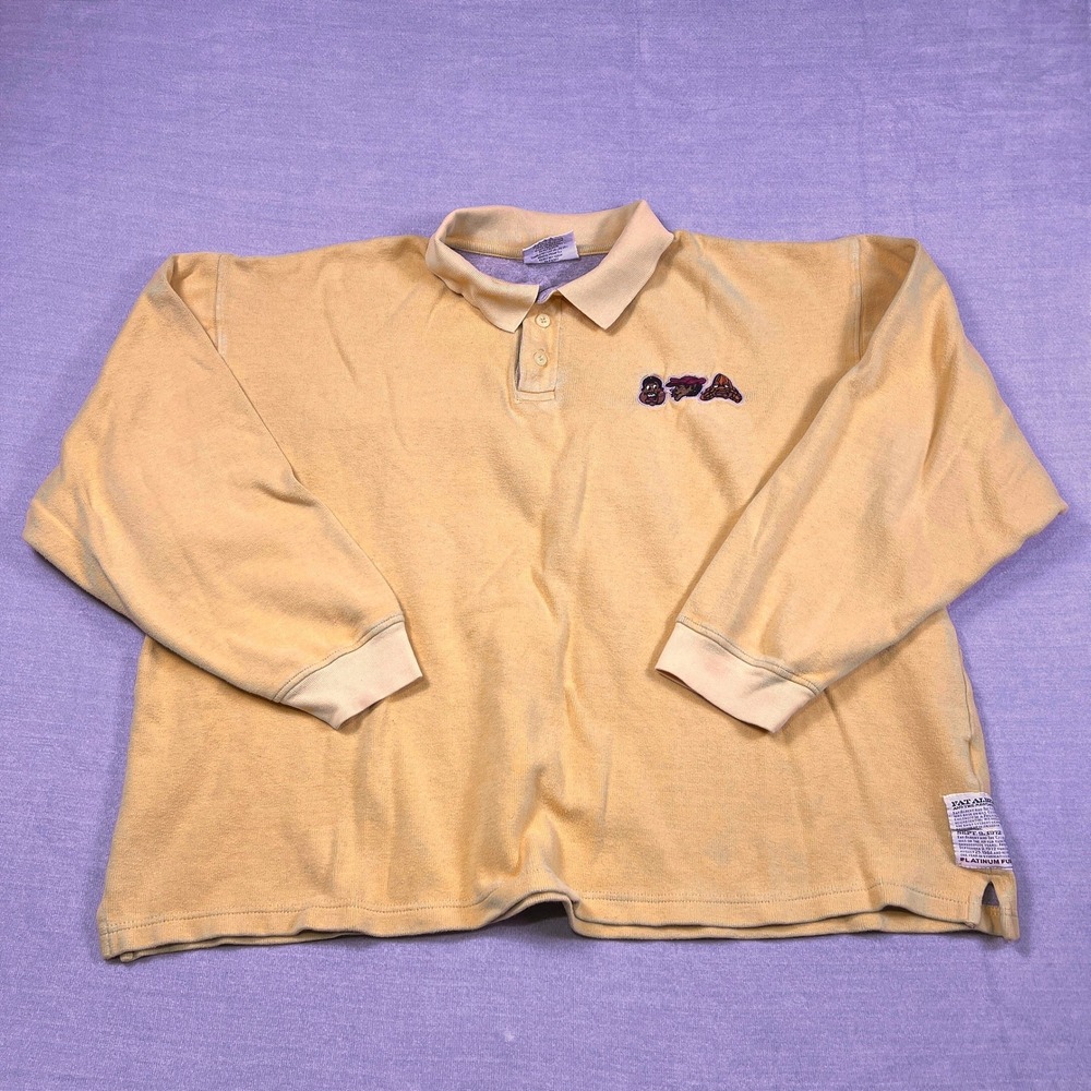 Platinum FUBU Fat Albert Junkyard Gang Embroidered Polo Sweatshirt Mens XL